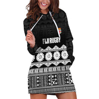 Fiji Tapa Rugby Custom Hoodie Dress Go Fijiana - Polynesian Pride
