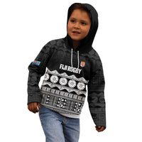 Fiji Tapa Rugby Custom Kid Hoodie Go Fijiana - Polynesian Pride