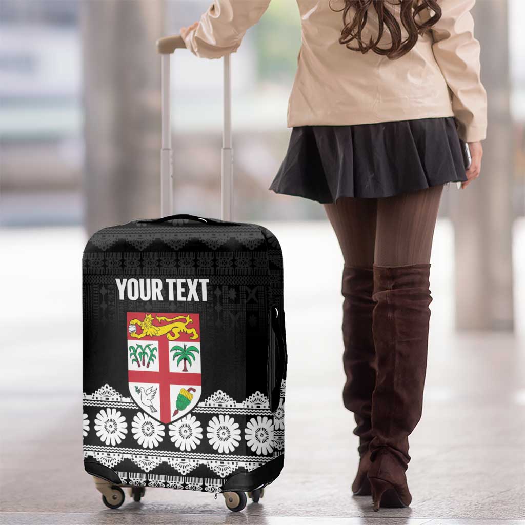 Fiji Tapa Rugby Custom Luggage Cover Go Fijiana - Polynesian Pride