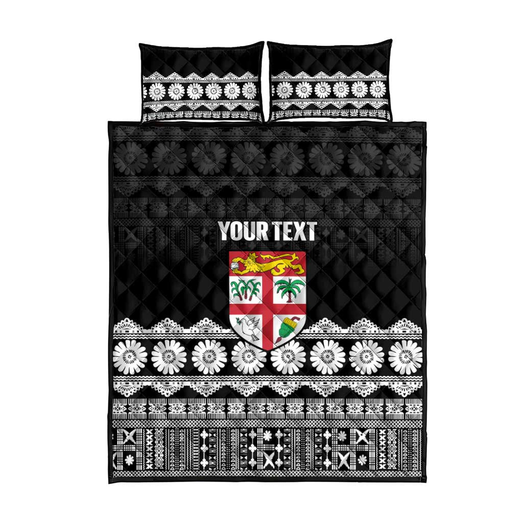 Fiji Tapa Rugby Custom Quilt Bed Set Go Fijiana - Polynesian Pride