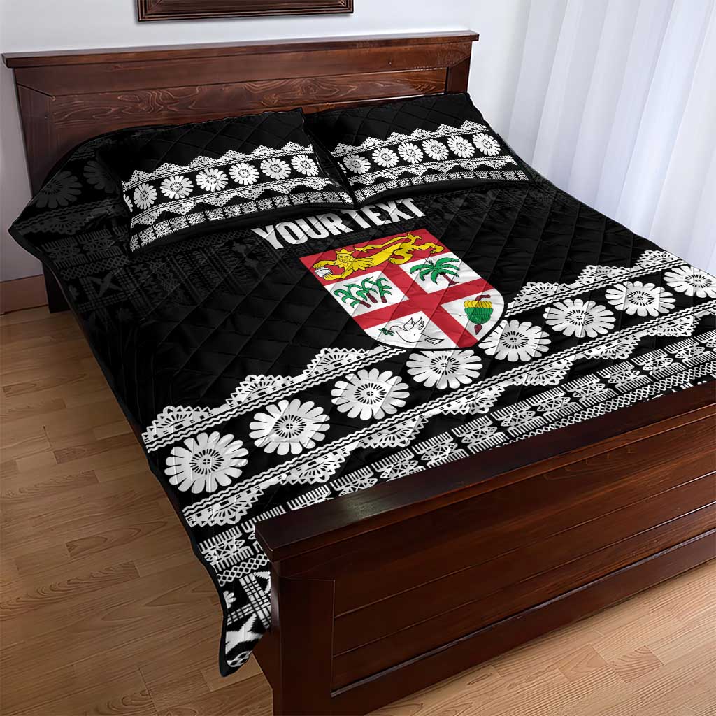 Fiji Tapa Rugby Custom Quilt Bed Set Go Fijiana - Polynesian Pride