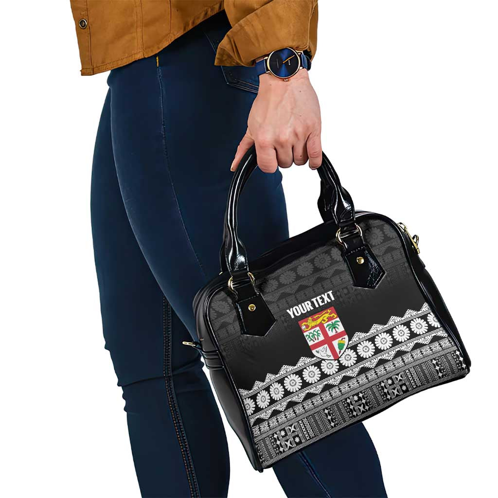 Fiji Tapa Rugby Custom Shoulder Handbag Go Fijiana - Polynesian Pride