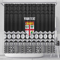 Fiji Tapa Rugby Custom Shower Curtain Go Fijiana - Polynesian Pride