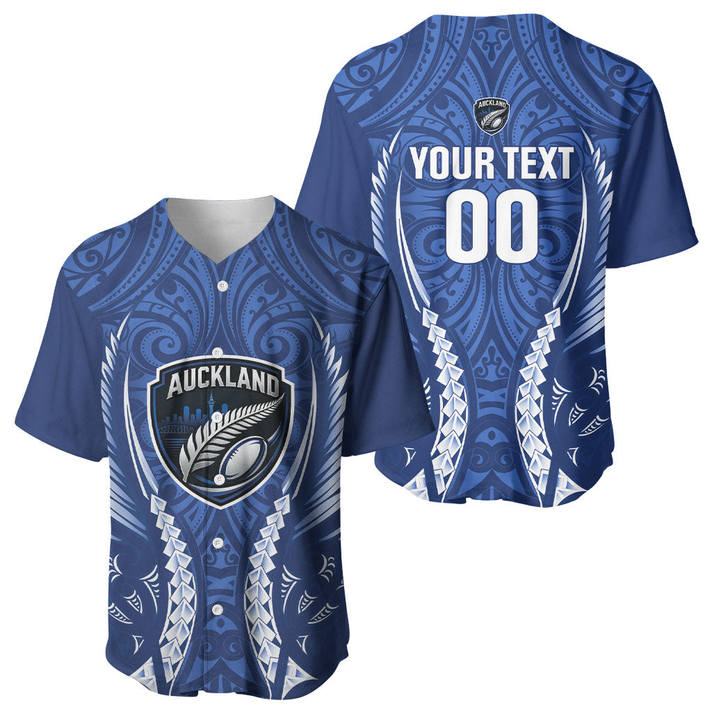 Auckland 2026 Rugby Custom Baseball Jersey NZ Maori Silver Fern