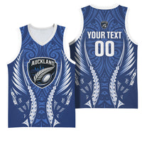 Auckland 2026 Rugby Custom Basketball Jersey NZ Maori Silver Fern LT14 - Polynesian Pride
