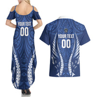 Auckland 2026 Rugby Custom Couples Matching Summer Maxi Dress and Hawaiian Shirt NZ Maori Silver Fern