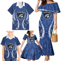 Auckland 2026 Rugby Custom Family Matching Mermaid Dress and Hawaiian Shirt NZ Maori Silver Fern