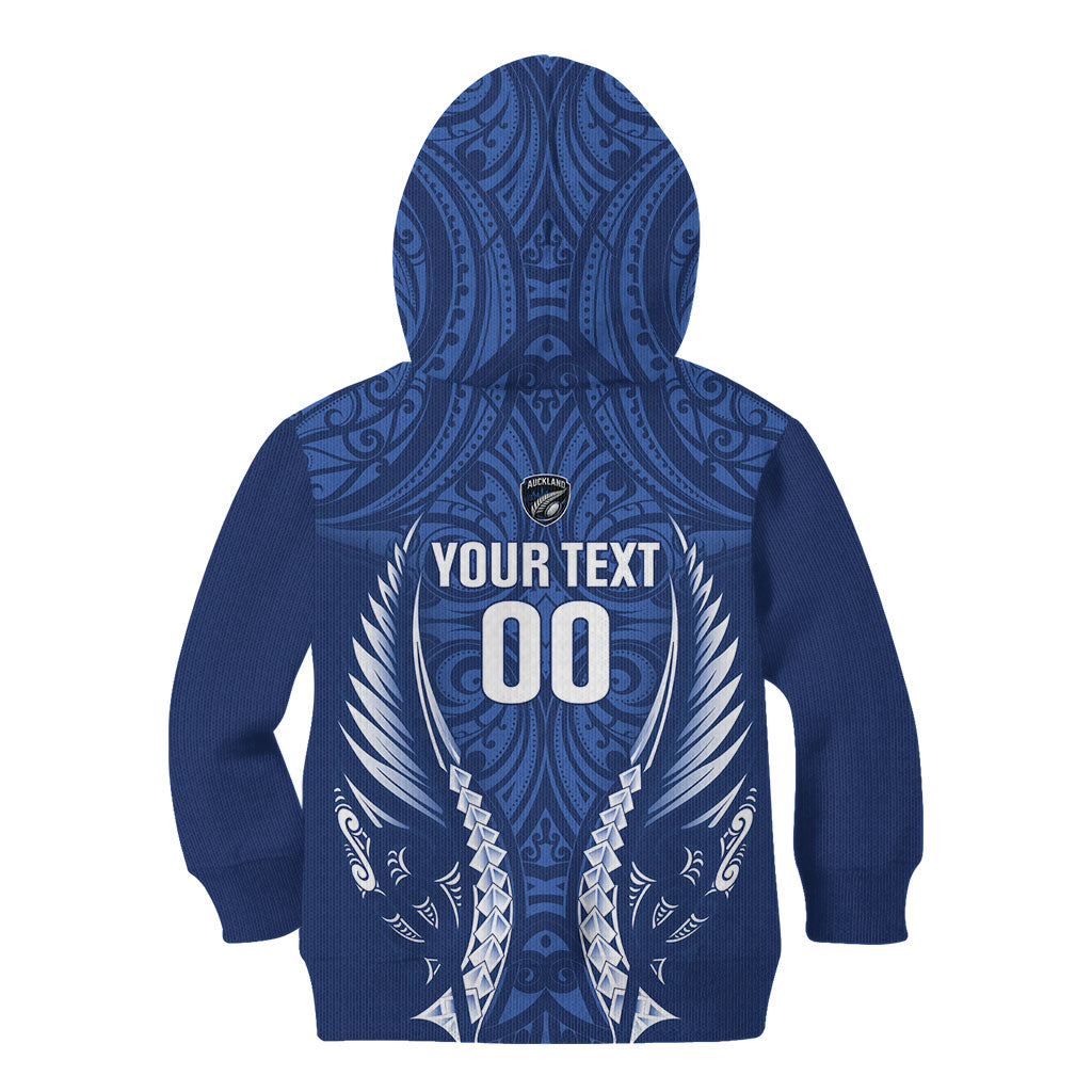 Auckland 2026 Rugby Custom Kid Hoodie NZ Maori Silver Fern LT14 - Polynesian Pride