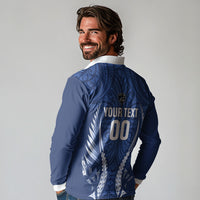 Auckland 2026 Rugby Custom Long Sleeve Polo Shirt NZ Maori Silver Fern
