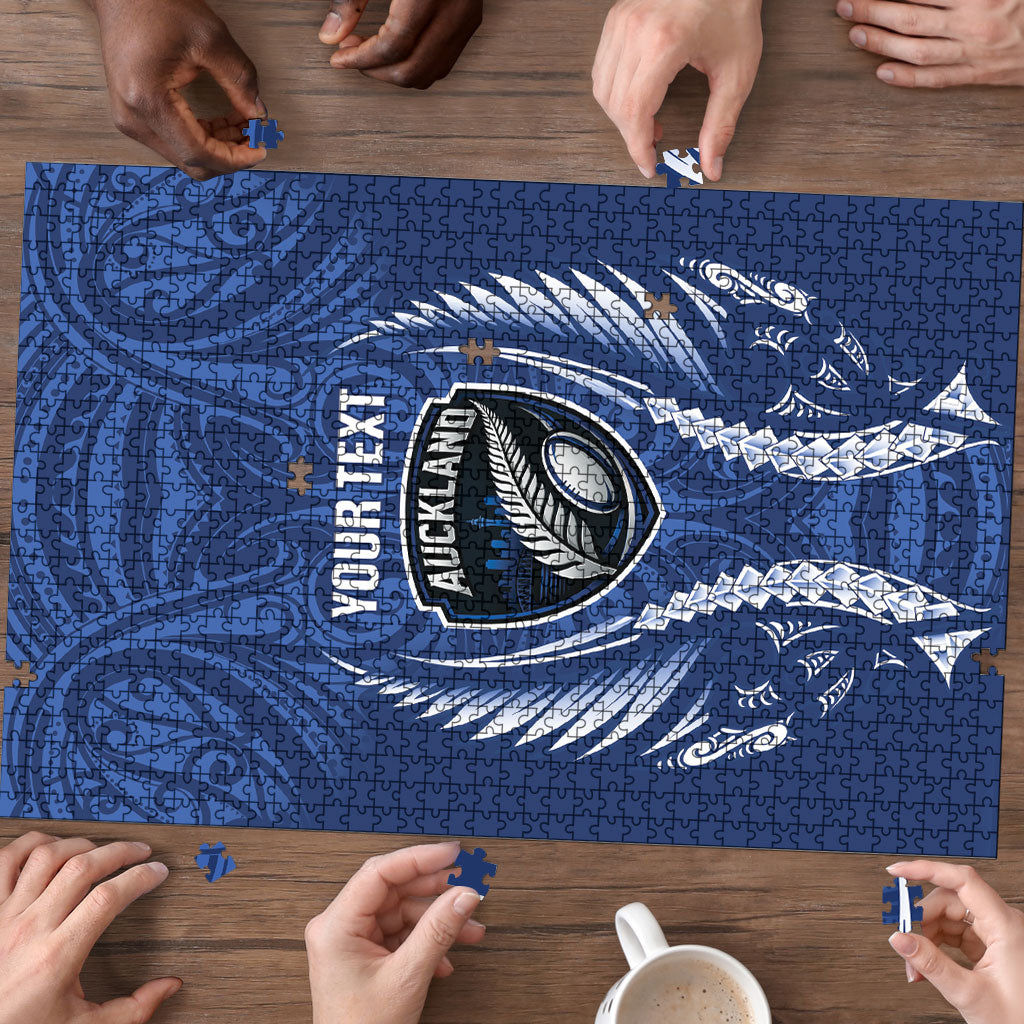 Auckland 2026 Rugby Custom Puzzle NZ Maori Silver Fern
