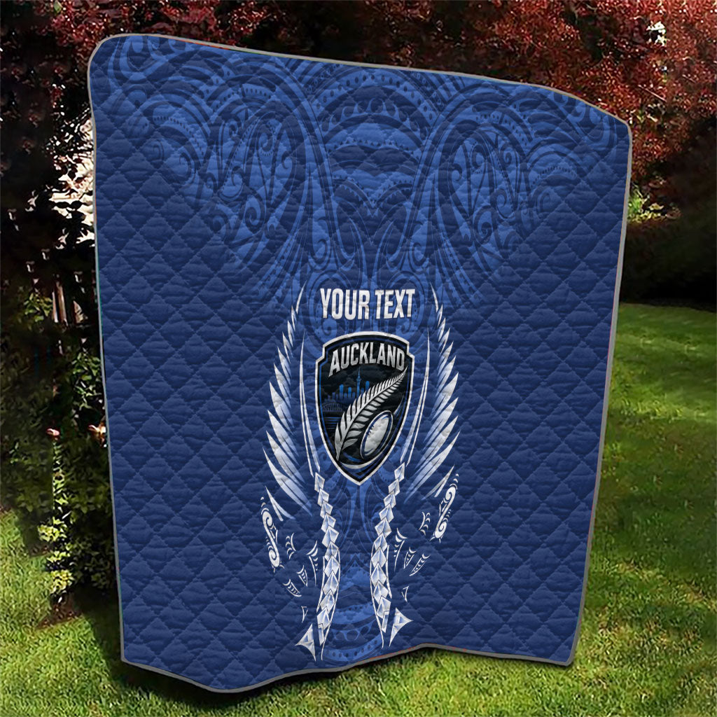 Auckland 2026 Rugby Custom Quilt NZ Maori Silver Fern LT14 - Polynesian Pride