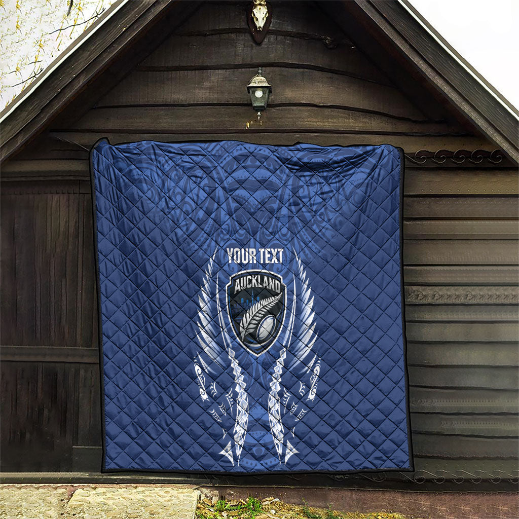 Auckland 2026 Rugby Custom Quilt NZ Maori Silver Fern LT14 - Polynesian Pride