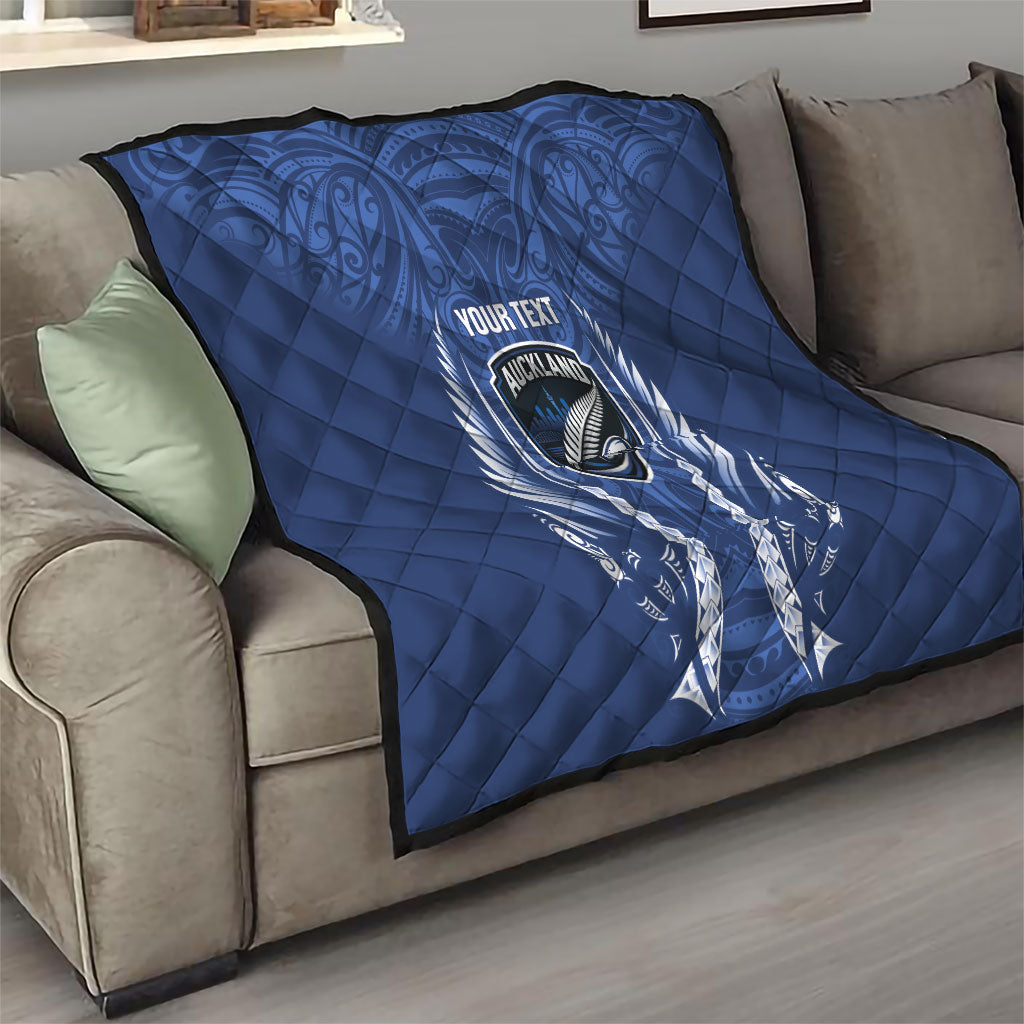 Auckland 2026 Rugby Custom Quilt NZ Maori Silver Fern LT14 - Polynesian Pride
