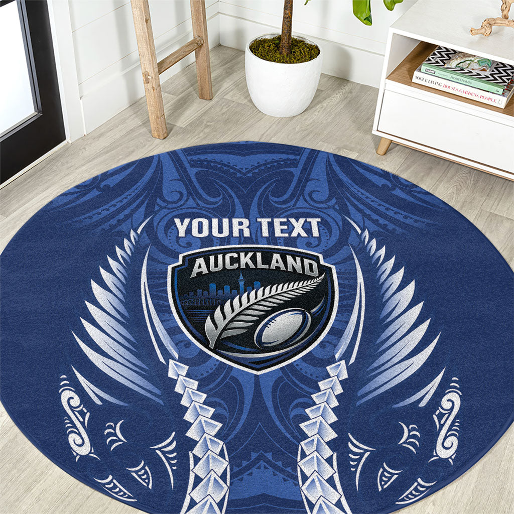 Auckland 2026 Rugby Custom Round Carpet NZ Maori Silver Fern