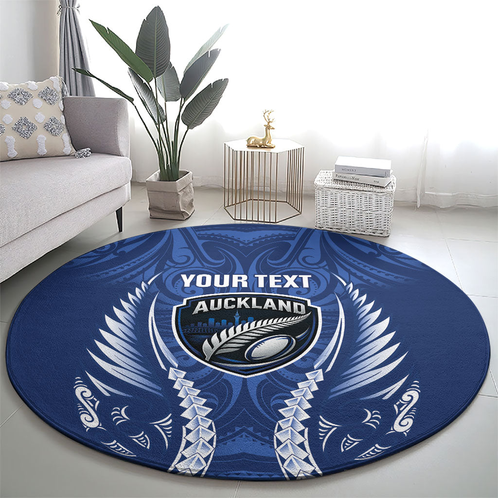 Auckland 2026 Rugby Custom Round Carpet NZ Maori Silver Fern