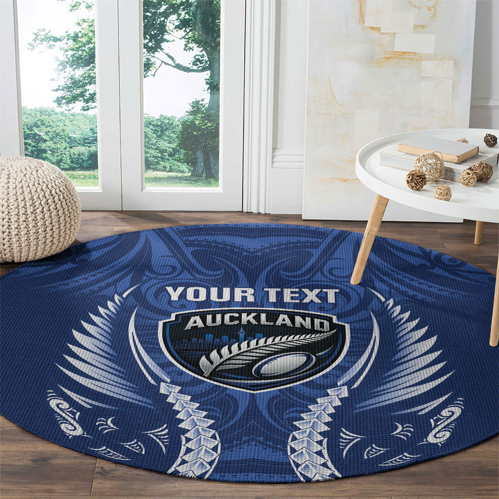 Auckland 2026 Rugby Custom Round Carpet NZ Maori Silver Fern