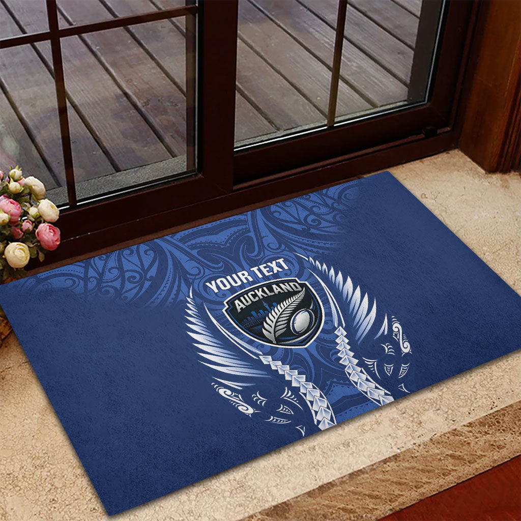 Auckland 2026 Rugby Custom Rubber Doormat NZ Maori Silver Fern