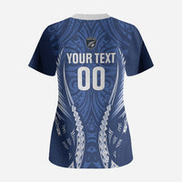 Auckland 2026 Rugby Custom Scrub Top NZ Maori Silver Fern LT14 - Polynesian Pride