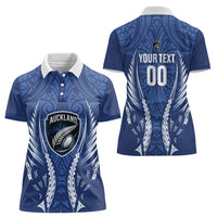 Auckland 2026 Rugby Custom Women Polo Shirt NZ Maori Silver Fern