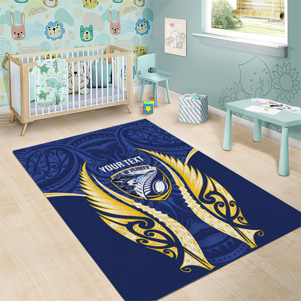 Bay of Plenty 2026 Rugby Custom Area Rug NZ Maori Silver Fern LT14 - Polynesian Pride