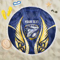 Bay of Plenty 2026 Rugby Custom Beach Blanket NZ Maori Silver Fern