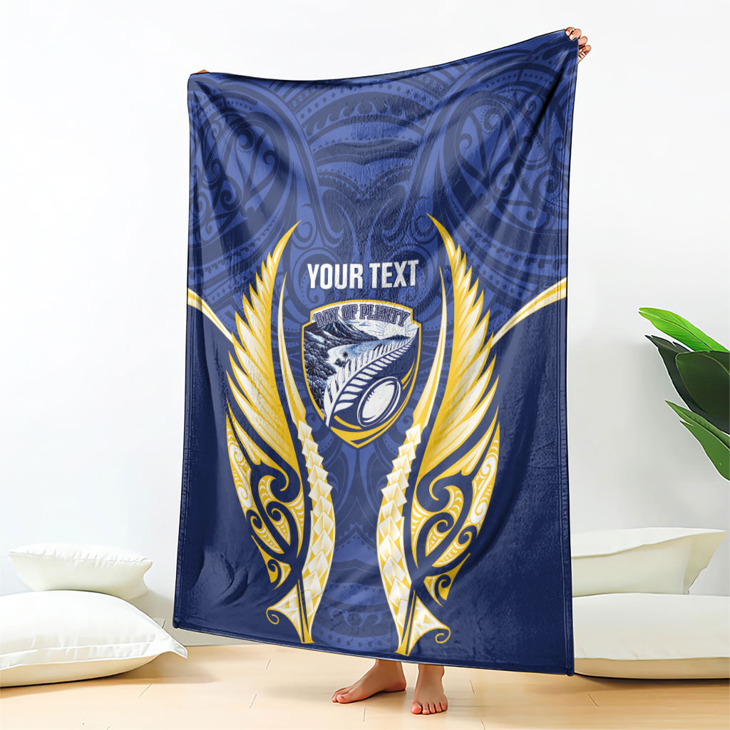 Bay of Plenty 2026 Rugby Custom Blanket NZ Maori Silver Fern LT14 - Polynesian Pride