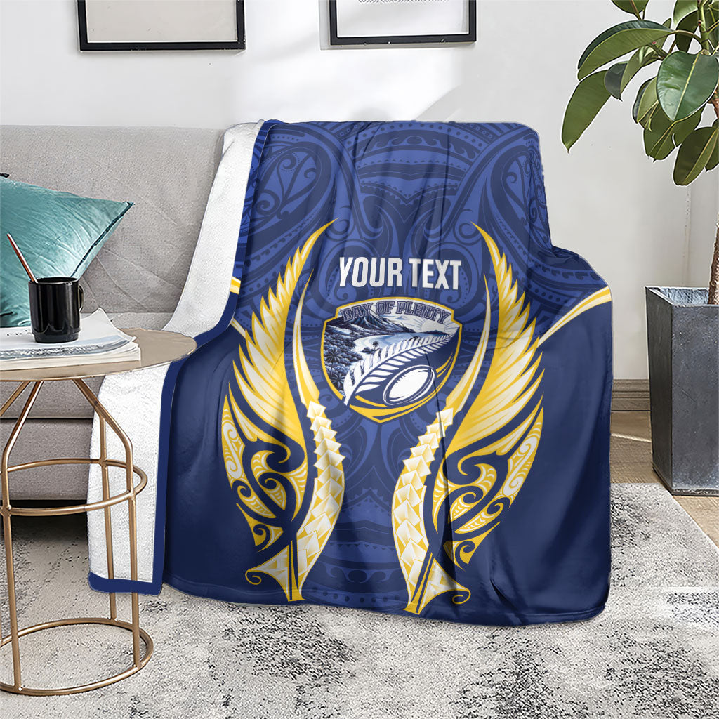 Bay of Plenty 2026 Rugby Custom Blanket NZ Maori Silver Fern LT14 - Polynesian Pride
