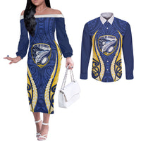 Bay of Plenty 2026 Rugby Custom Couples Matching Off The Shoulder Long Sleeve Dress and Long Sleeve Button Shirt NZ Maori Silver Fern