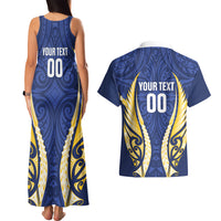 Bay of Plenty 2026 Rugby Custom Couples Matching Tank Maxi Dress and Hawaiian Shirt NZ Maori Silver Fern