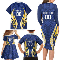 Bay of Plenty 2026 Rugby Custom Family Matching Long Sleeve Bodycon Dress and Hawaiian Shirt NZ Maori Silver Fern