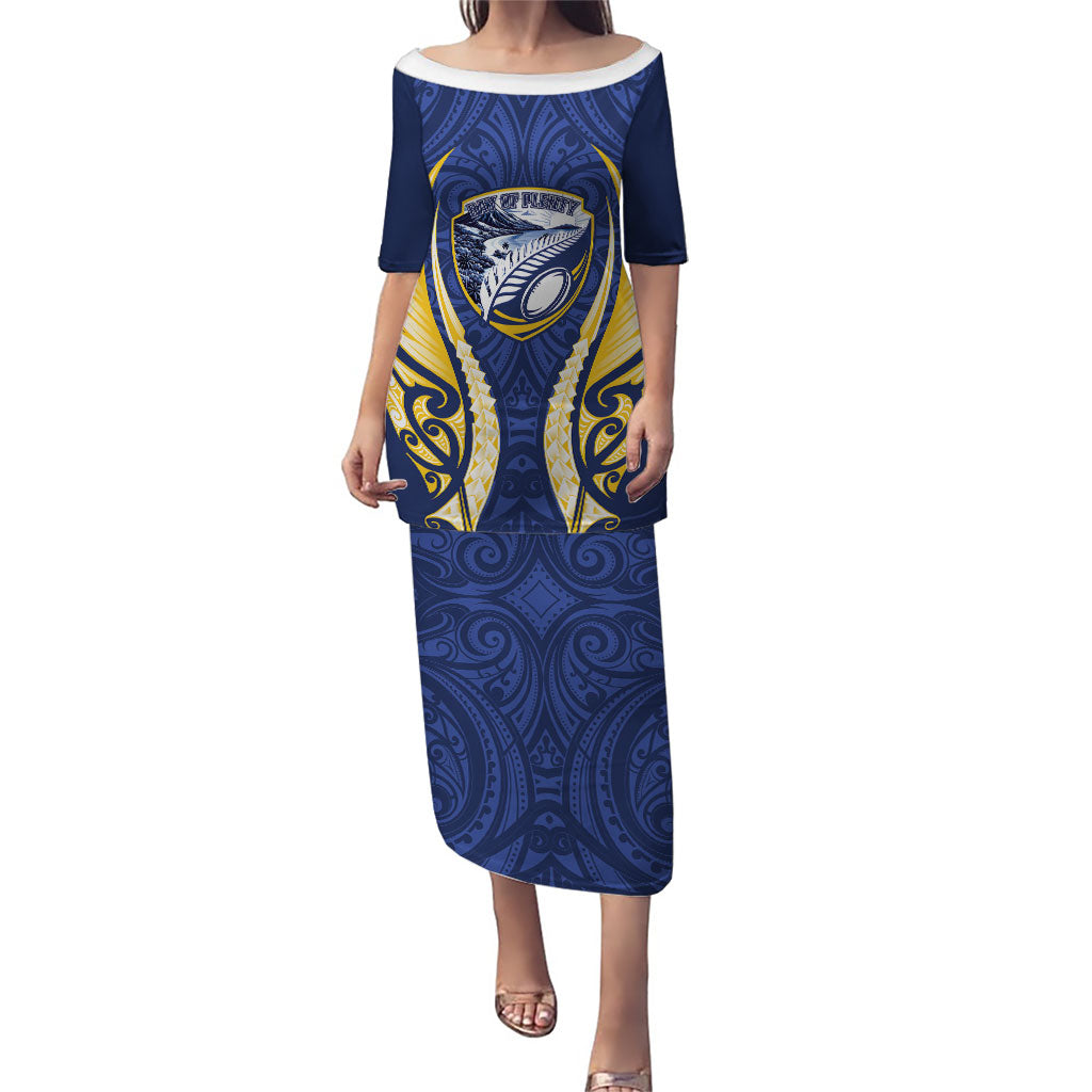 Bay of Plenty 2026 Rugby Custom Family Matching Puletasi and Hawaiian Shirt NZ Maori Silver Fern