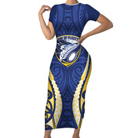 Bay of Plenty 2026 Rugby Custom Family Matching Short Sleeve Bodycon Dress and Hawaiian Shirt NZ Maori Silver Fern