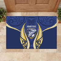 Bay of Plenty 2026 Rugby Custom Rubber Doormat NZ Maori Silver Fern LT14 Blue - Polynesian Pride