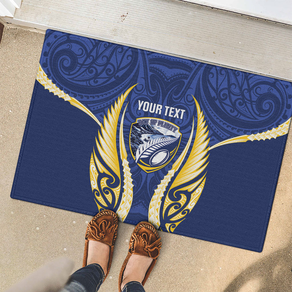 Bay of Plenty 2026 Rugby Custom Rubber Doormat NZ Maori Silver Fern LT14 - Polynesian Pride