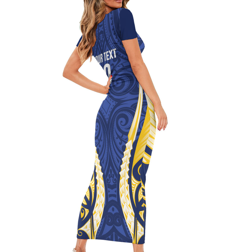 Bay of Plenty 2026 Rugby Custom Short Sleeve Bodycon Dress NZ Maori Silver Fern