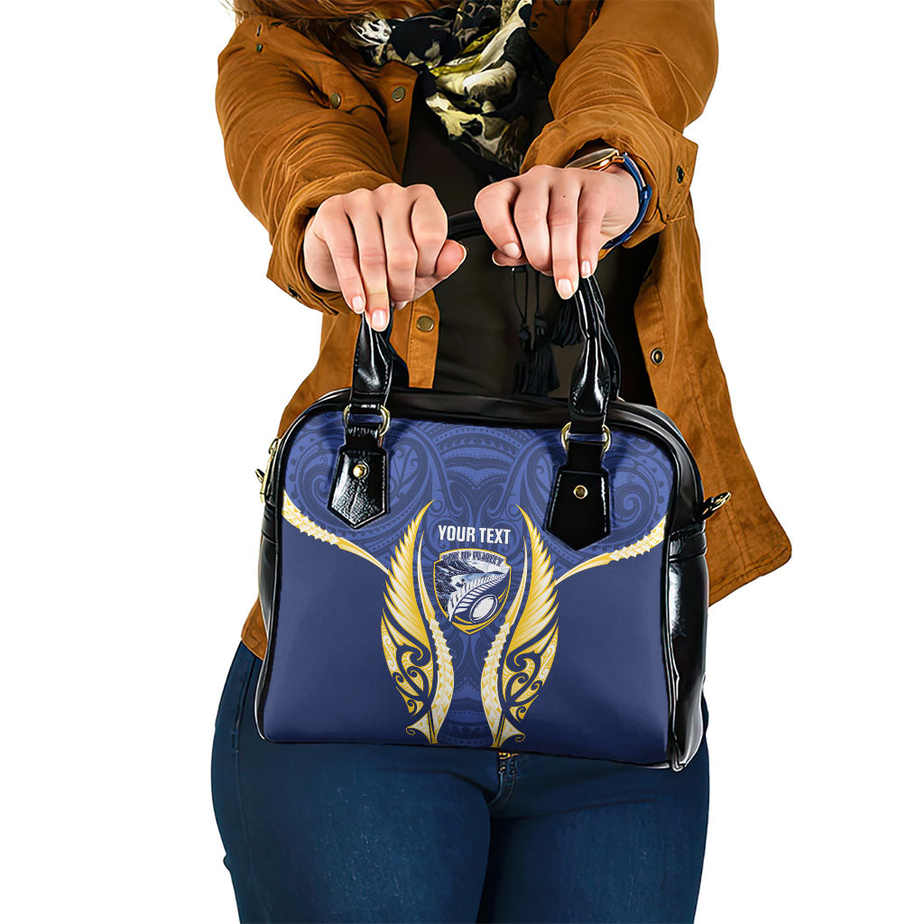 Bay of Plenty 2026 Rugby Custom Shoulder Handbag NZ Maori Silver Fern LT14 One Size Blue - Polynesian Pride