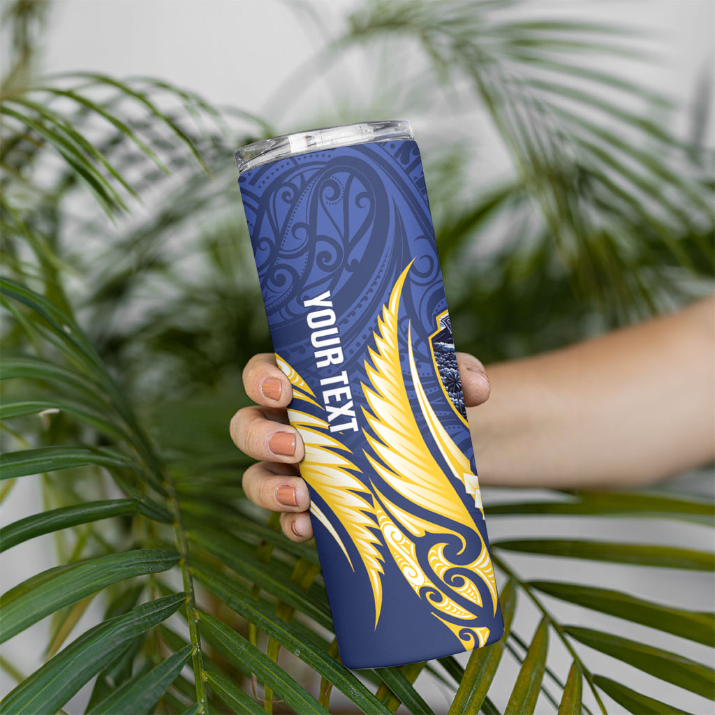 Bay of Plenty 2026 Rugby Custom Skinny Tumbler NZ Maori Silver Fern