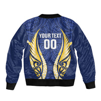 Bay of Plenty 2026 Rugby Custom Sleeve Zip Bomber Jacket NZ Maori Silver Fern