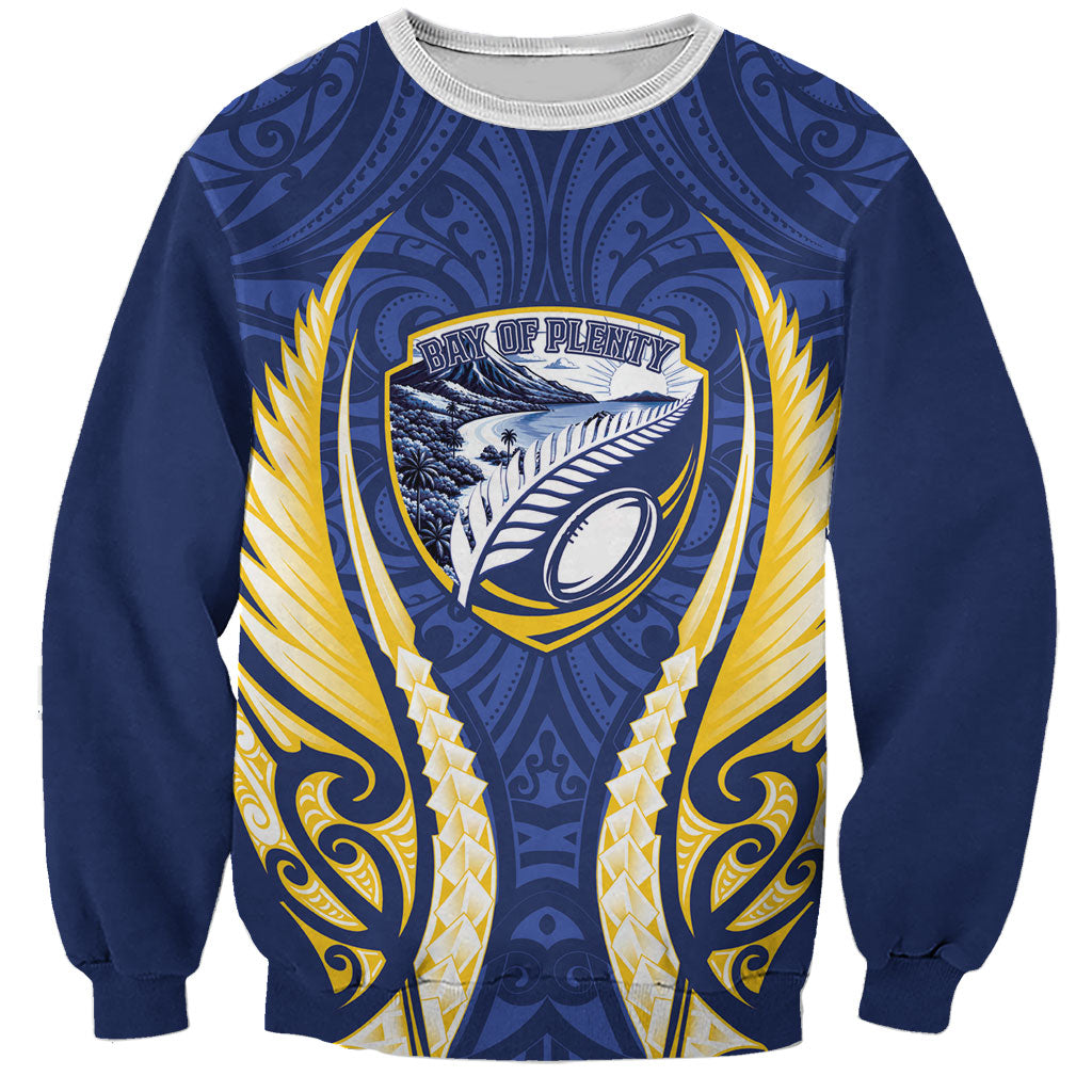 Bay of Plenty 2026 Rugby Custom Sweatshirt NZ Maori Silver Fern LT14 Unisex Blue - Polynesian Pride