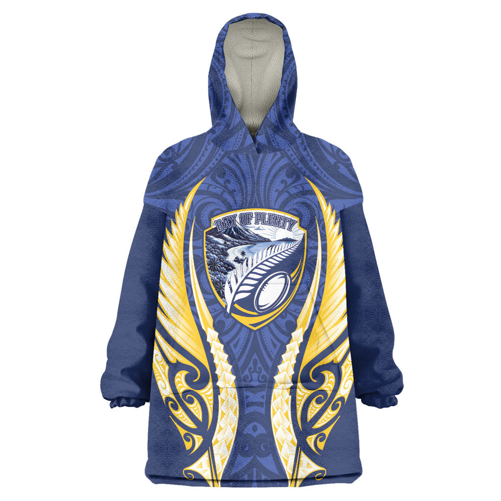 Bay of Plenty 2026 Rugby Custom Wearable Blanket Hoodie NZ Maori Silver Fern