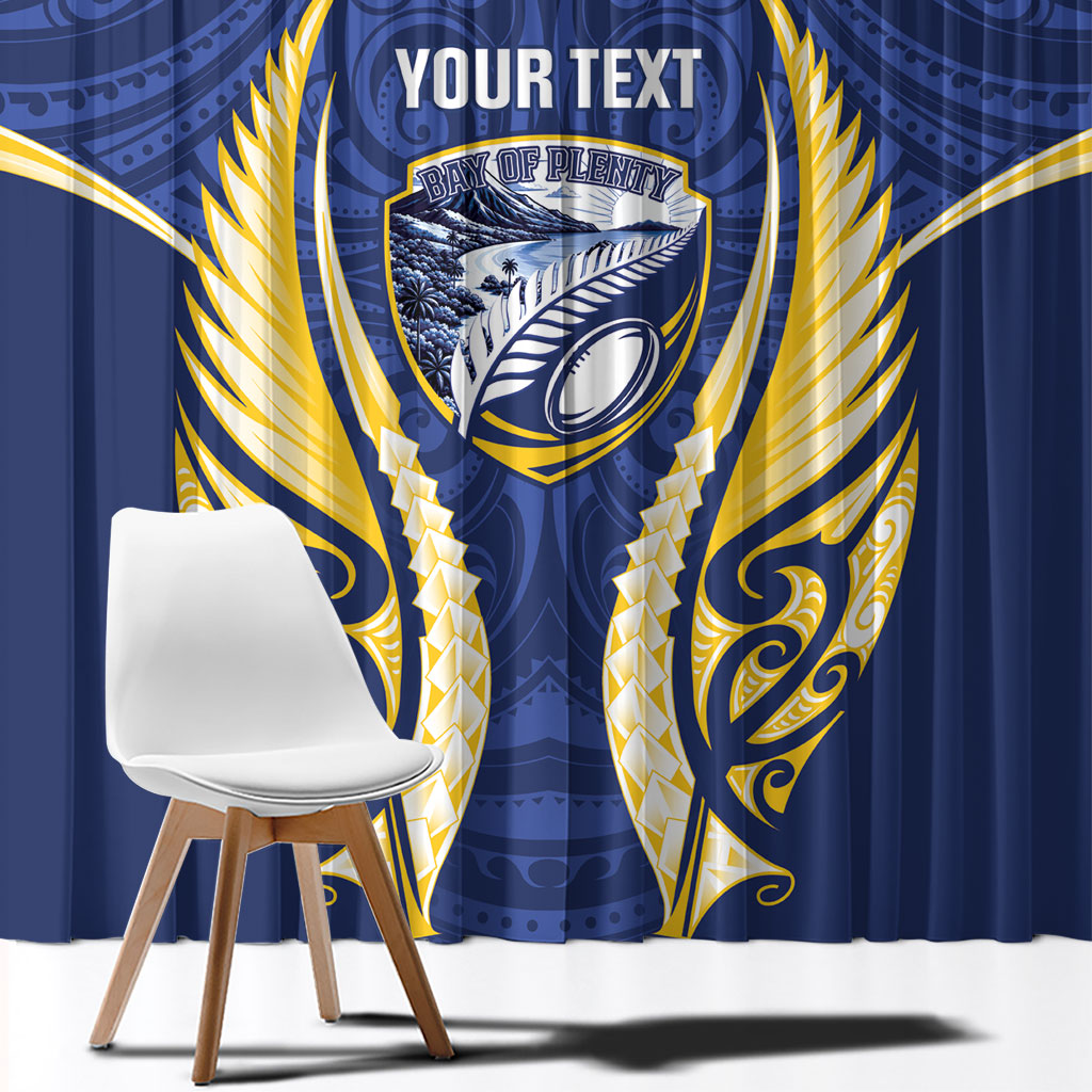 Bay of Plenty 2026 Rugby Custom Window Curtain NZ Maori Silver Fern LT14 - Polynesian Pride