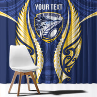 Bay of Plenty 2026 Rugby Custom Window Curtain NZ Maori Silver Fern LT14 - Polynesian Pride
