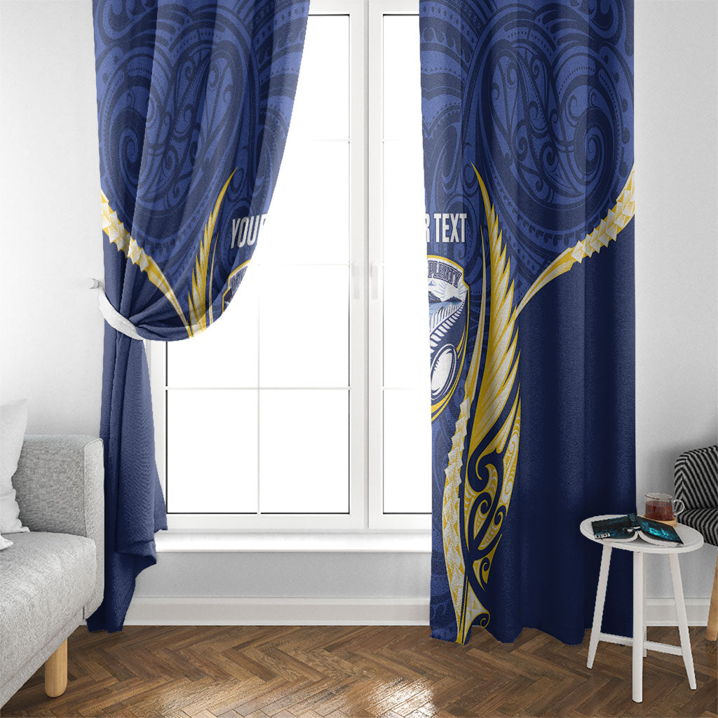 Bay of Plenty 2026 Rugby Custom Window Curtain NZ Maori Silver Fern LT14 - Polynesian Pride