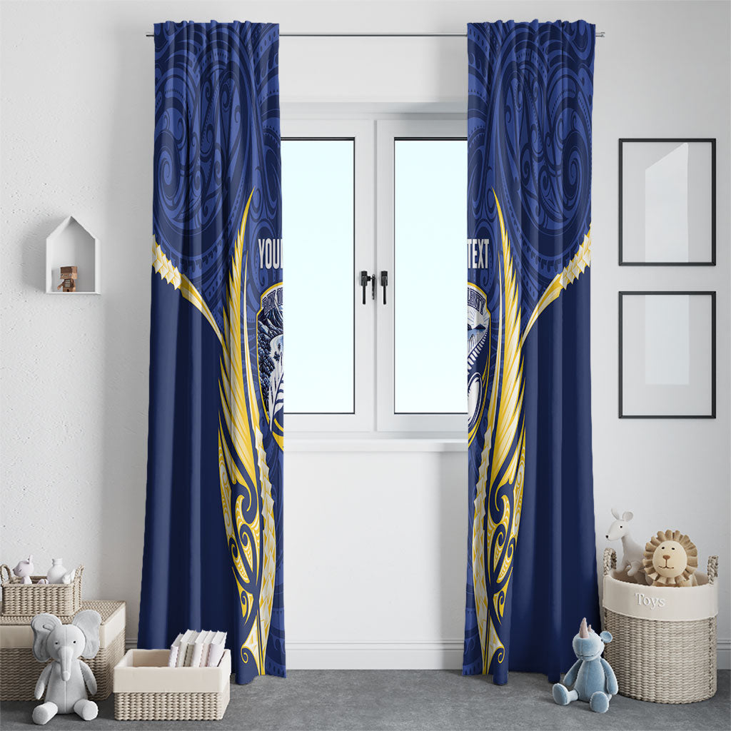 Bay of Plenty 2026 Rugby Custom Window Curtain NZ Maori Silver Fern LT14 - Polynesian Pride