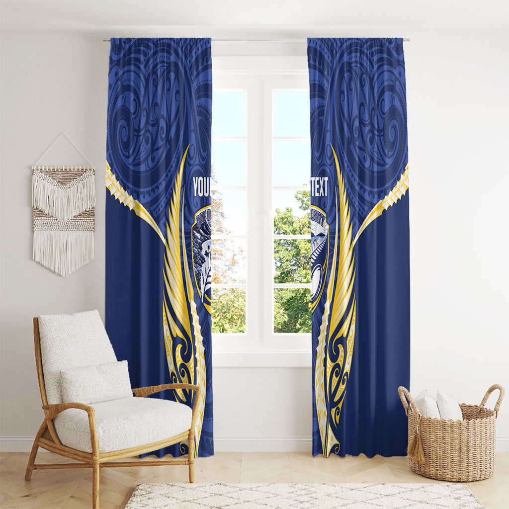Bay of Plenty 2026 Rugby Custom Window Curtain NZ Maori Silver Fern LT14 - Polynesian Pride