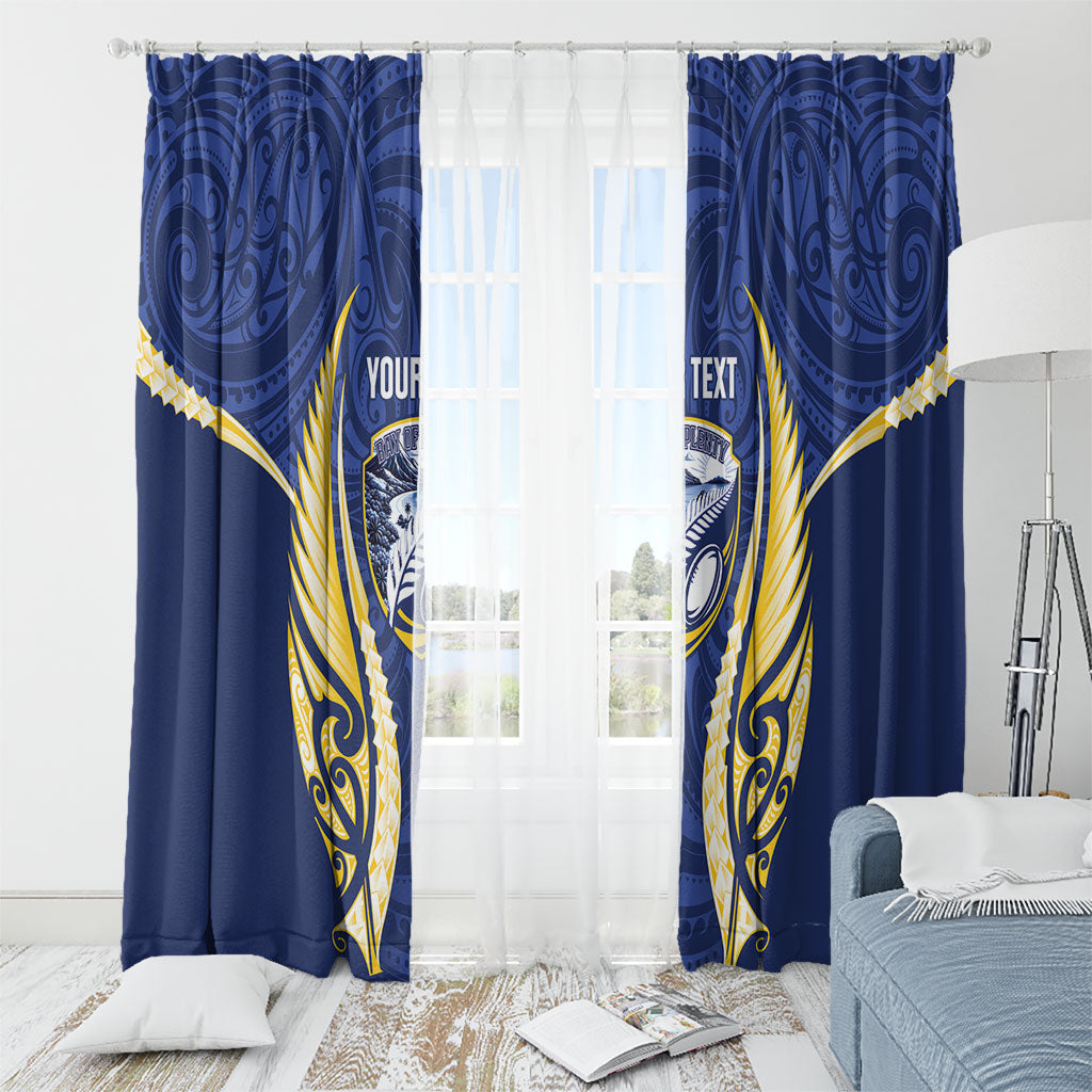 Bay of Plenty 2026 Rugby Custom Window Curtain NZ Maori Silver Fern LT14 - Polynesian Pride