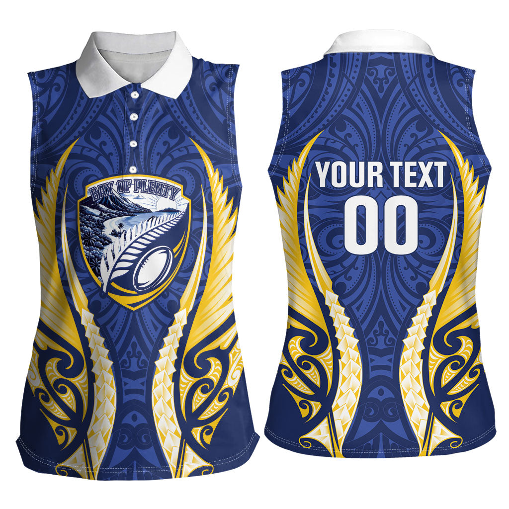 Bay of Plenty 2026 Rugby Custom Women Sleeveless Polo Shirt NZ Maori Silver Fern