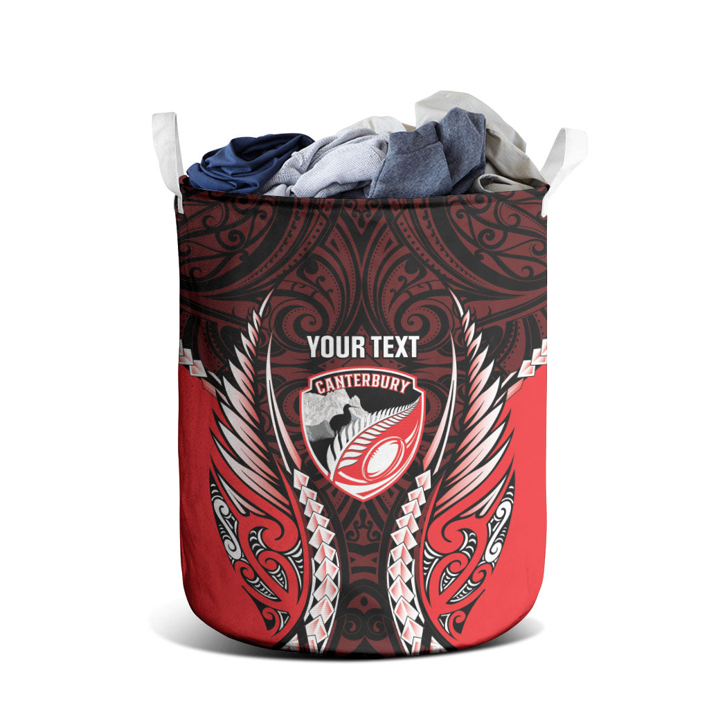 Canterbury 2026 Rugby Custom Laundry Basket NZ Maori Silver Fern LT14 - Polynesian Pride