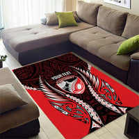 Canterbury 2026 Rugby Custom Area Rug NZ Maori Silver Fern
