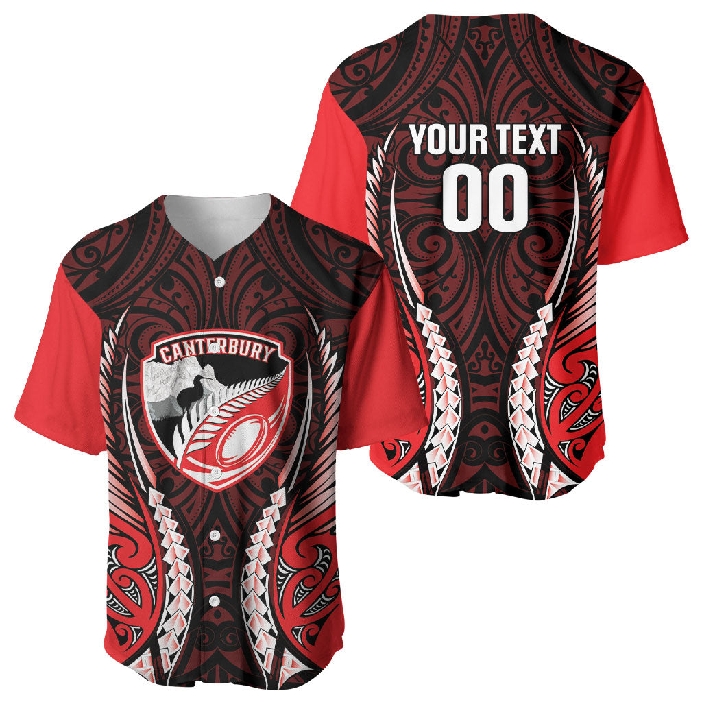 Canterbury 2026 Rugby Custom Baseball Jersey NZ Maori Silver Fern LT14 - Polynesian Pride